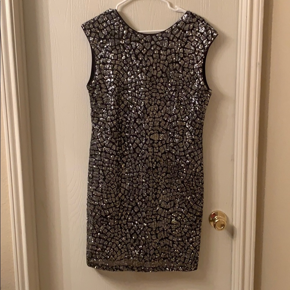 H&M Black and silver sequin dress